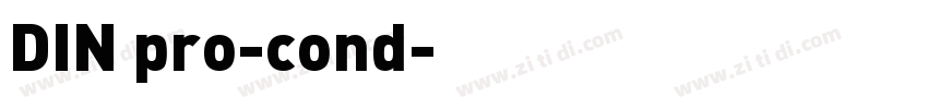 DIN pro-cond字体转换